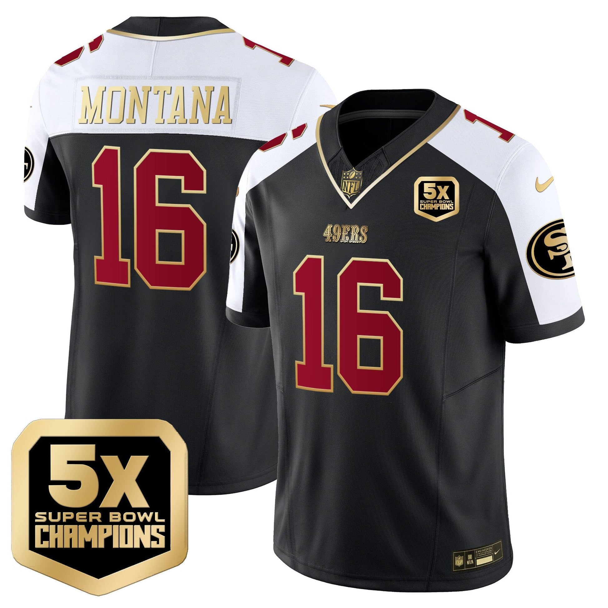 Men's 49ers 5x Super Bowl Champions Vapor Limited Jersey - All Stitched