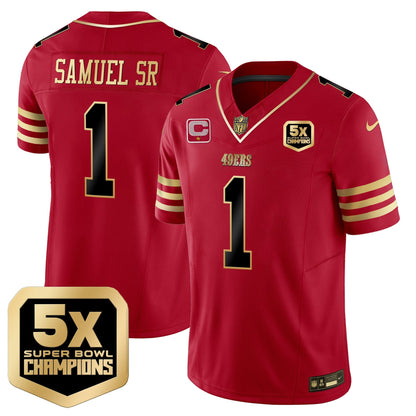 Men's 49ers 5x Super Bowl Champions Vapor Limited Jersey - All Stitched