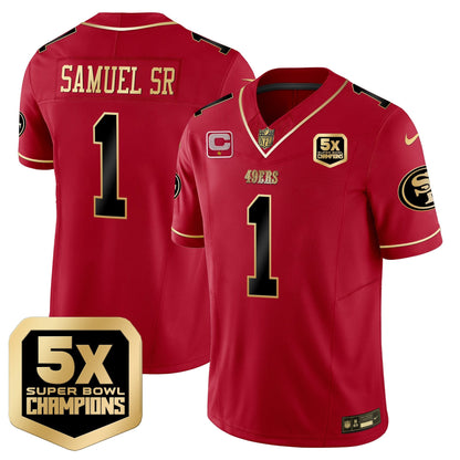 Men's 49ers 5x Super Bowl Champions Vapor Limited Jersey - All Stitched
