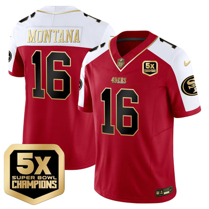 Men's 49ers 5x Super Bowl Champions Vapor Limited Jersey - All Stitched