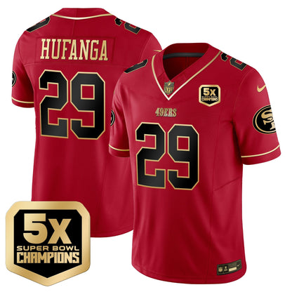 Men's 49ers 5x Super Bowl Champions Vapor Limited Jersey - All Stitched