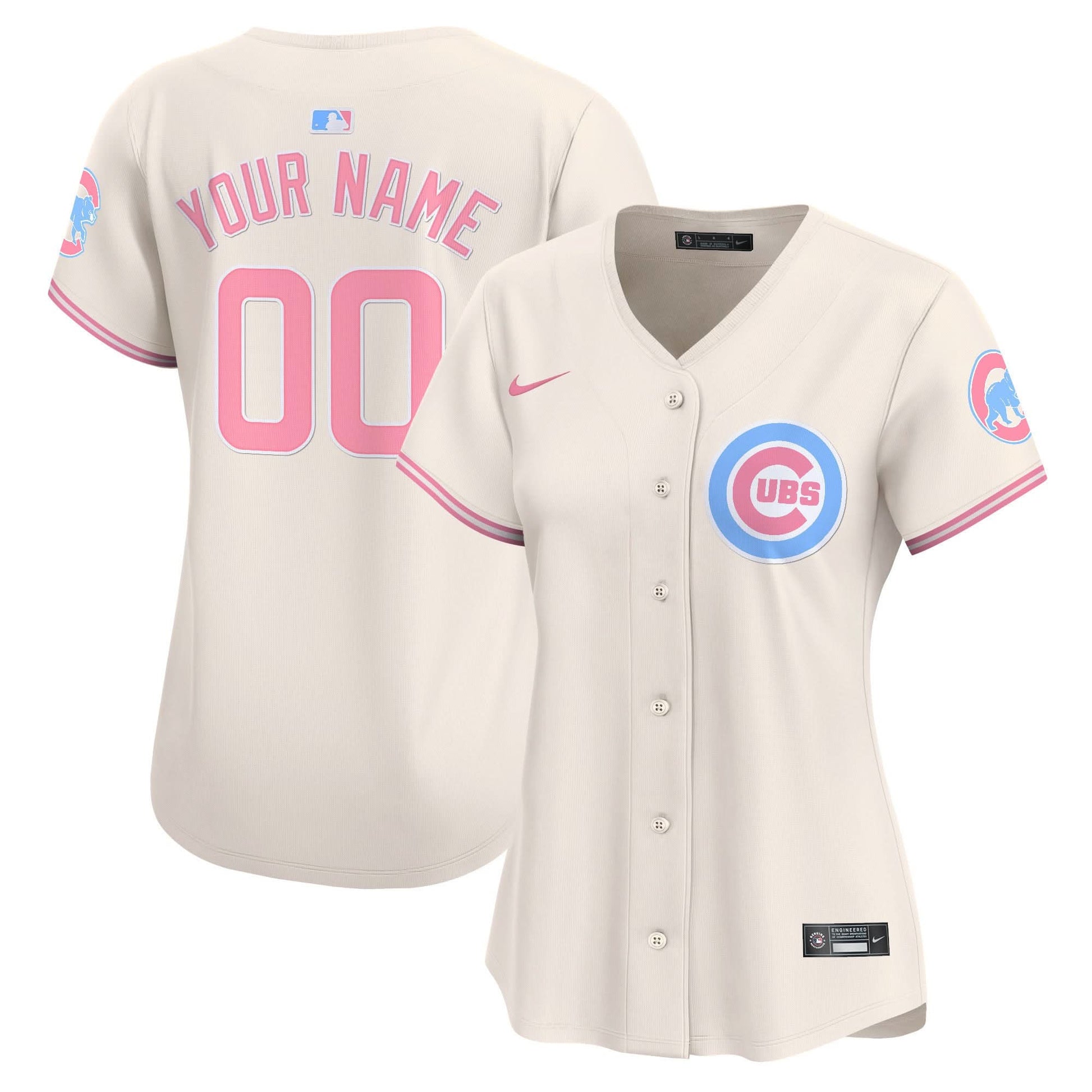 Chicago Cubs Bubblegum Pink Vapor Premier Limited Custom Jersey - All Stitched