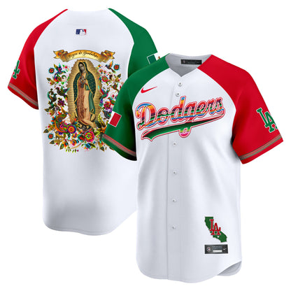 Dodgers Mexico Guadalupe Vapor Premier Limited Jersey - Printed