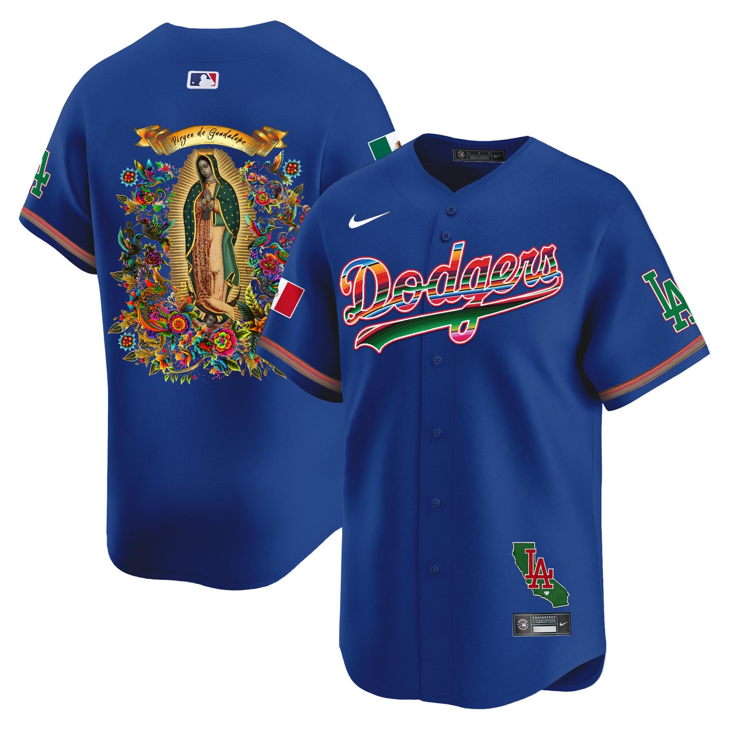 Dodgers Mexico Guadalupe Vapor Premier Limited Jersey - Printed