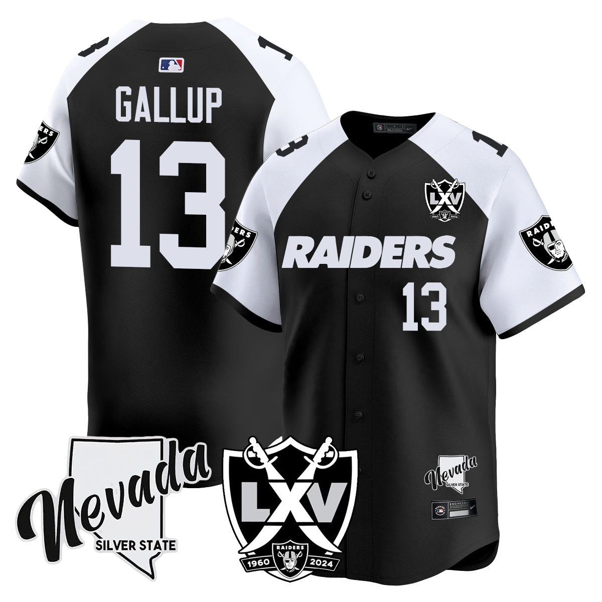 Raiders 2024 Baseball Limited Jersey - 65th Anniversary - All Stitched