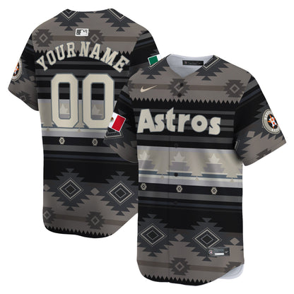 Astros Mexico Traditional Pattern Vapor Premier Limited Custom Jersey - Printed