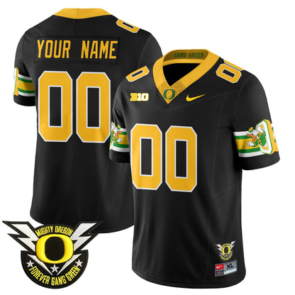 Custom Oregon Football Forever Gang Green 2024 Jersey N1 - All Stitched