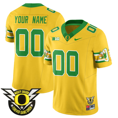 Custom Oregon Football Forever Gang Green 2024 Jersey N1 - All Stitched