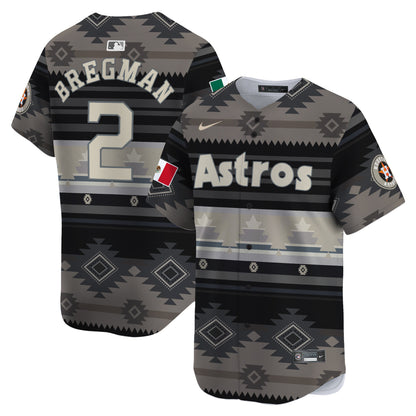 Astros Mexico Traditional Pattern Vapor Premier Limited Jersey - Printed