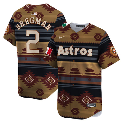 Astros Mexico Traditional Pattern Vapor Premier Limited Jersey - Printed