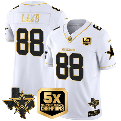 Cowboys 5x Super Bowl Champions Vapor Limited Jersey - All Stitched