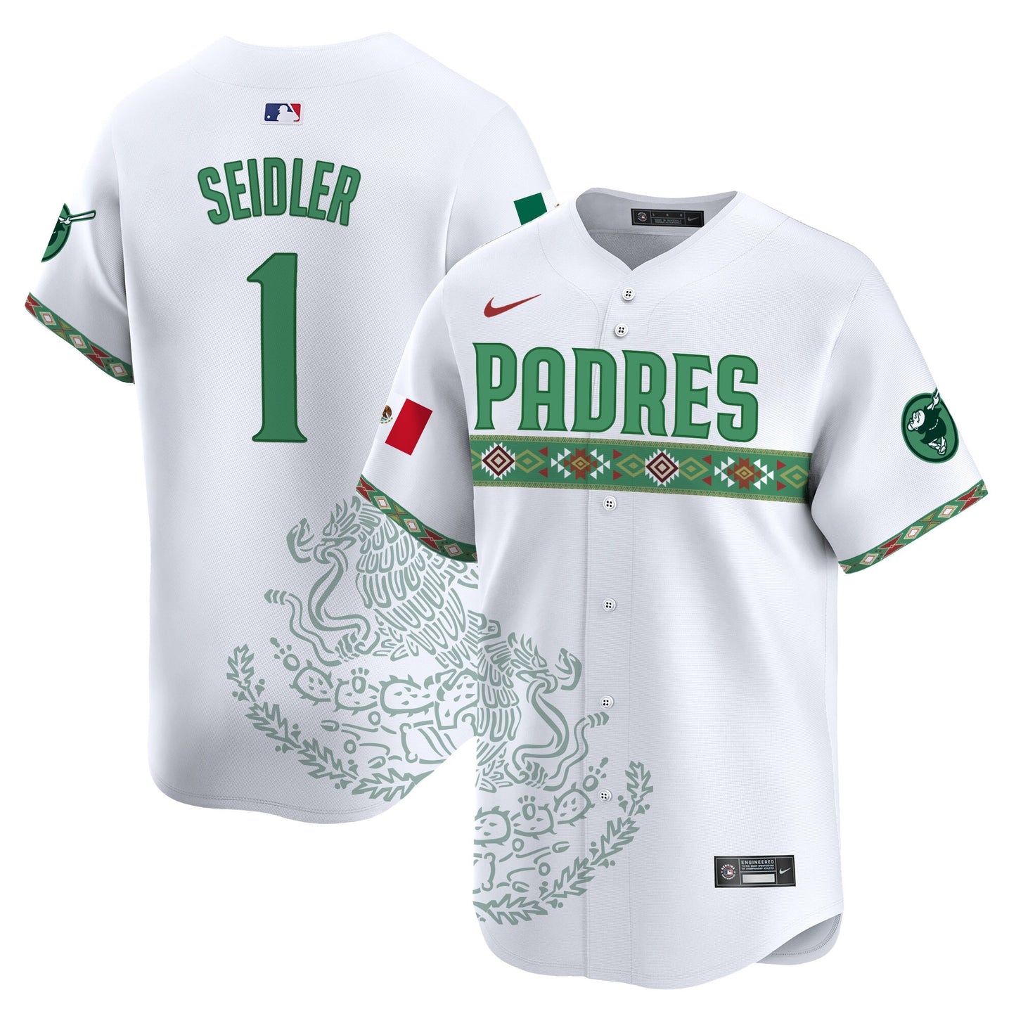 Padres Mexico Vapor Premier Limited Jersey - Printed