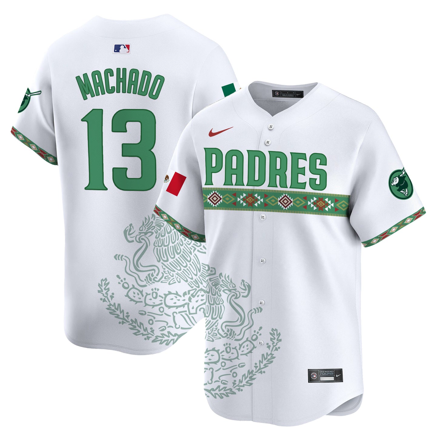 Padres Mexico Vapor Premier Limited Jersey - Printed