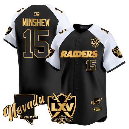 Men's Raiders 2024 Baseball Limited Gold Jersey - 65th Anniversary - All Stitched