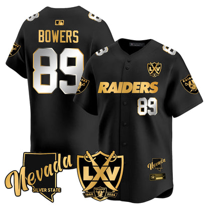 Men's Raiders 2024 Baseball Limited Gold Jersey - 65th Anniversary - All Stitched