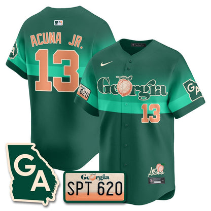 Men's Braves Peach Plates - Georgia Peaches Jersey