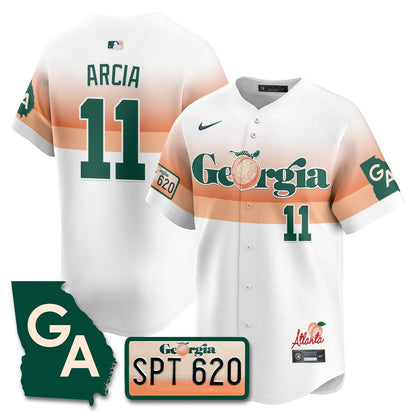 Men's Braves Peach Plates - Georgia Peaches Jersey