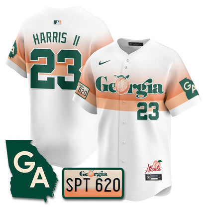 Men's Braves Peach Plates - Georgia Peaches Jersey