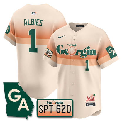 Men's Braves Peach Plates - Georgia Peaches Jersey