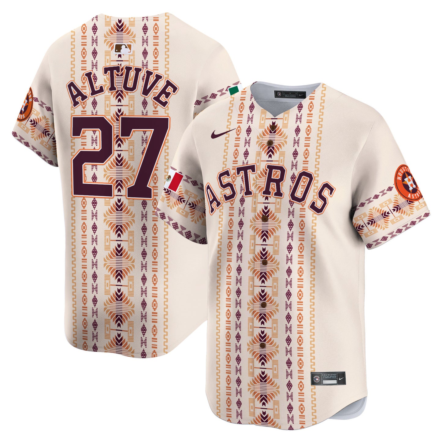 Astros Mexico Traditional Style Vapor Premier Limited Jersey - Printed