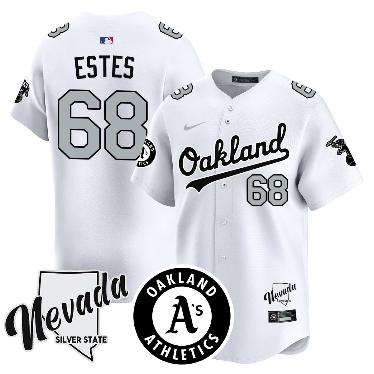 Athletics Black Silver 2024 Jersey - All Stitched