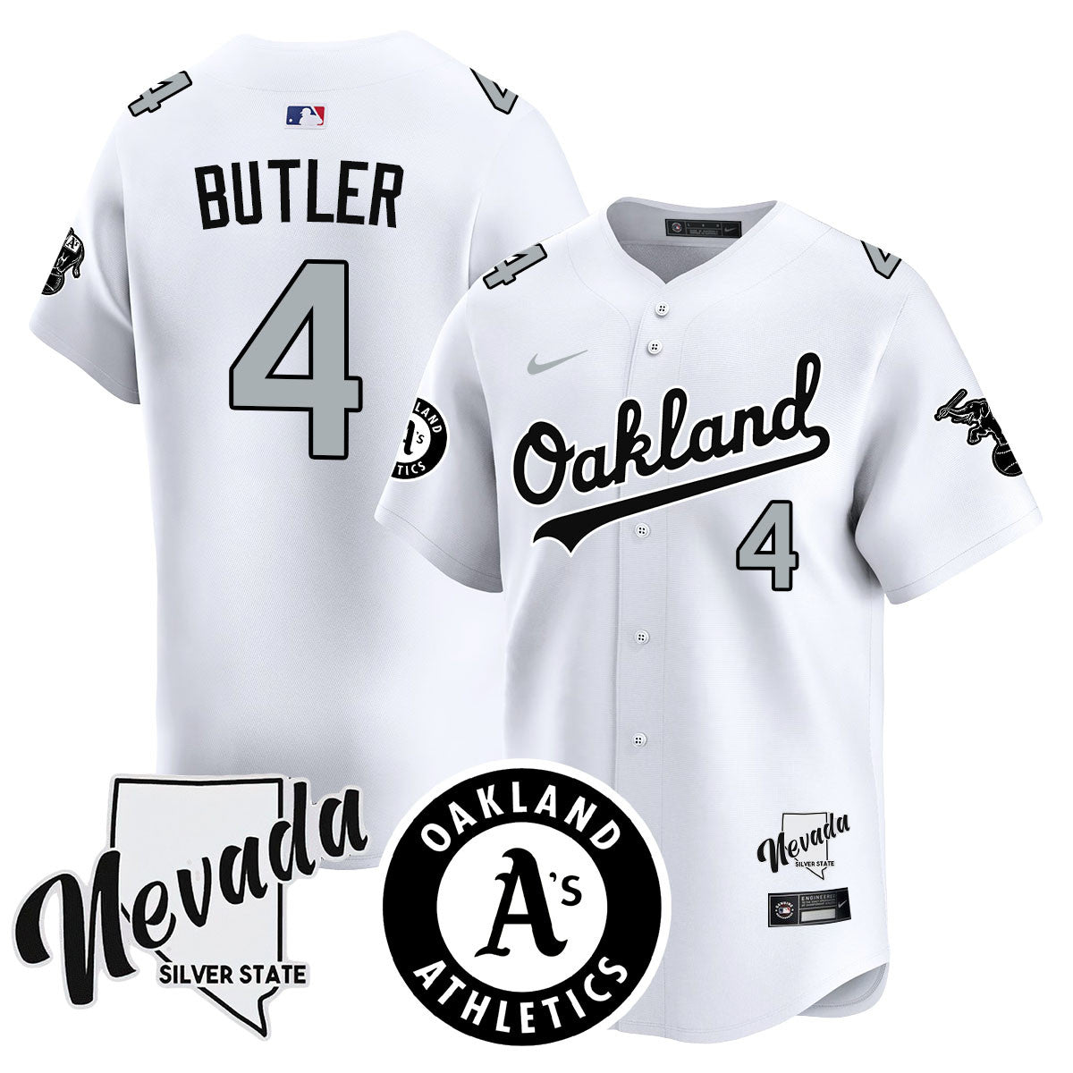 Athletics Black Silver 2024 Jersey - All Stitched