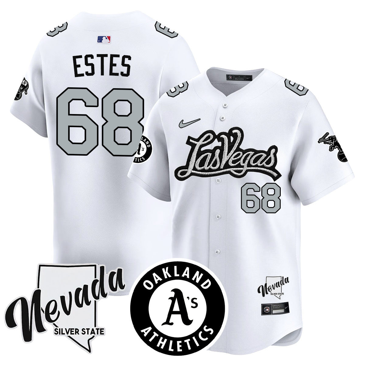 Athletics Black Silver 2024 Jersey N1 - All Stitched