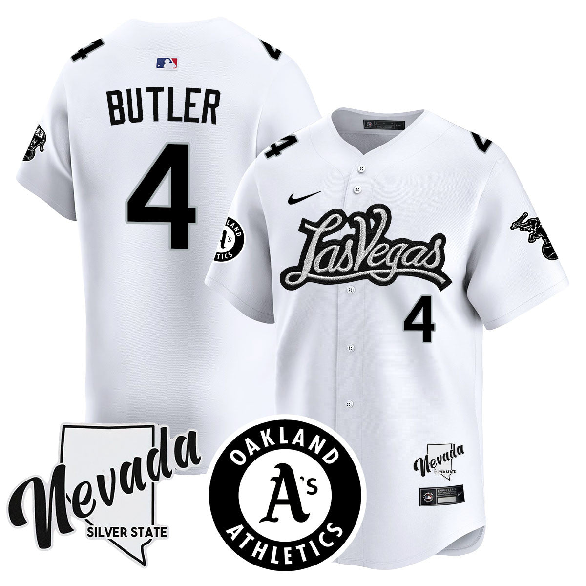 Athletics Black Silver 2024 Jersey N1 - All Stitched