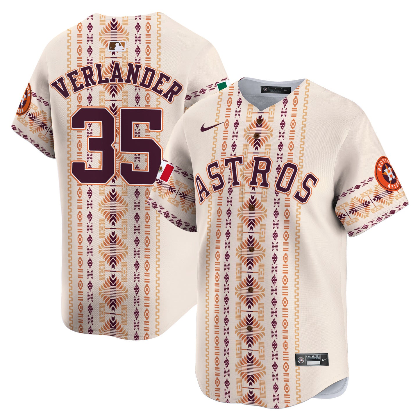 Astros Mexico Traditional Style Vapor Premier Limited Jersey - Printed