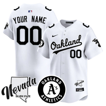 Custom Athletics Black Silver 2024 Jersey - All Stitched