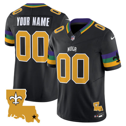 Saints 2024 New Orleans City Vapor Limited Custom Jersey - All Stitched