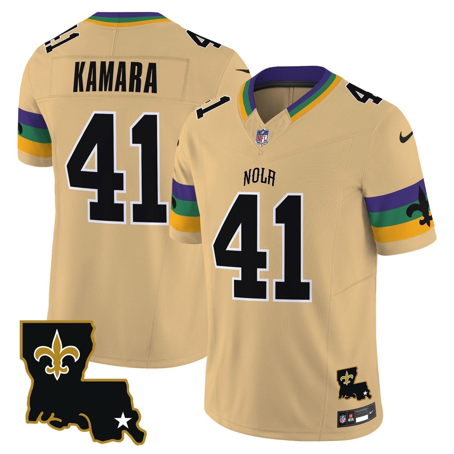 Saints 2024 New Orleans City Vapor Limited Jersey - All Stitched