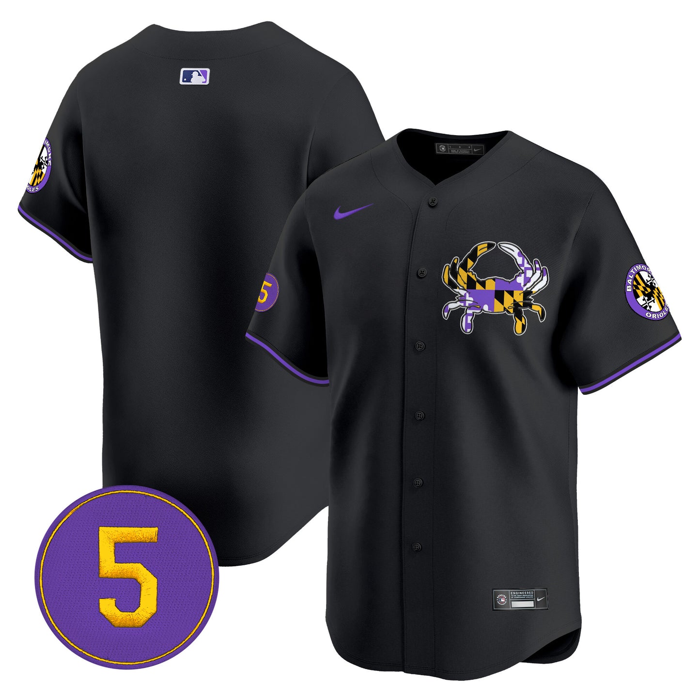 Baltimore Orioles Purple Vapor Premier Limited Jersey - All Stitched