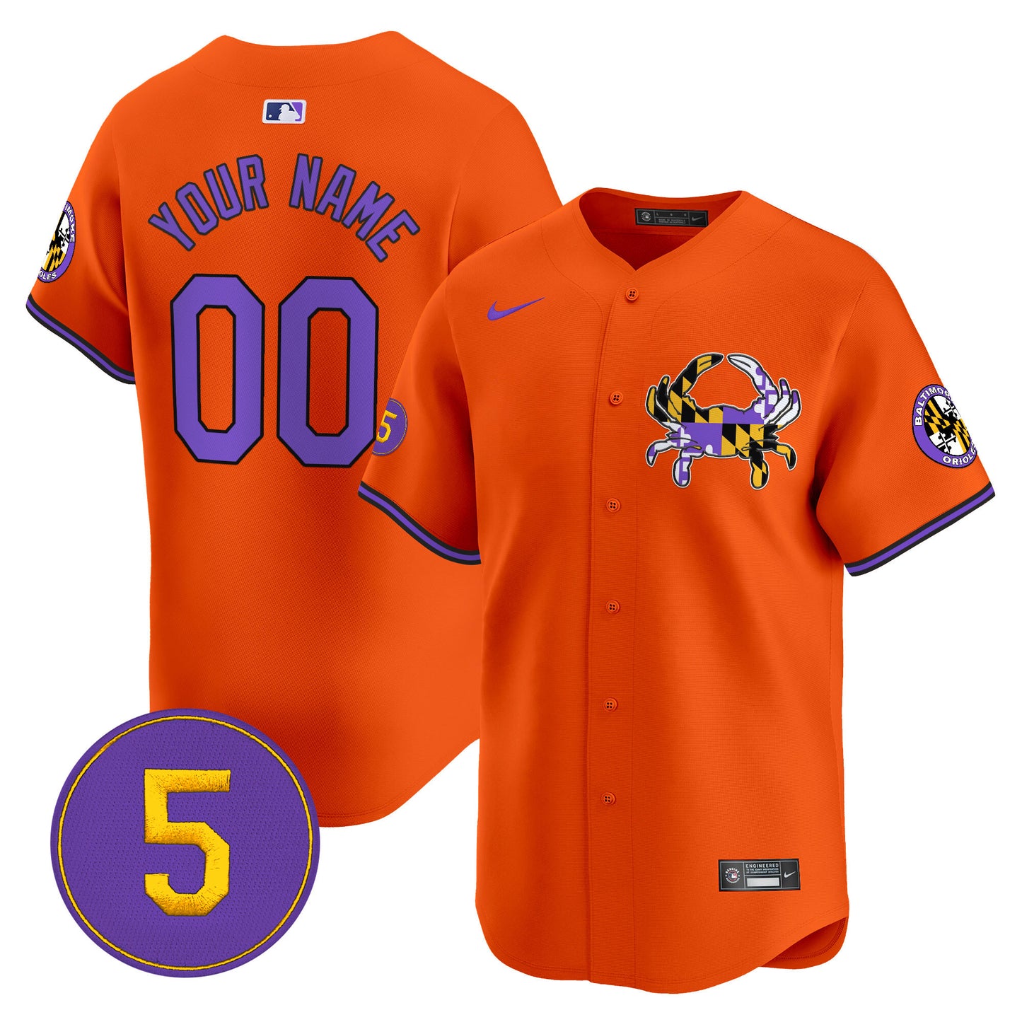 Baltimore Orioles Purple Vapor Premier Limited Custom Jersey - All Stitched