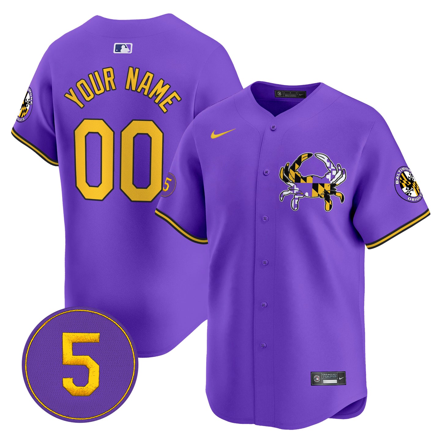 Baltimore Orioles Purple Vapor Premier Limited Custom Jersey - All Stitched