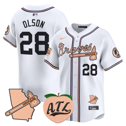 Atlanta Braves Peach Vapor Premier Limited Jersey - All Stitched