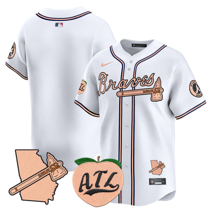 Atlanta Braves Peach Vapor Premier Limited Jersey - All Stitched