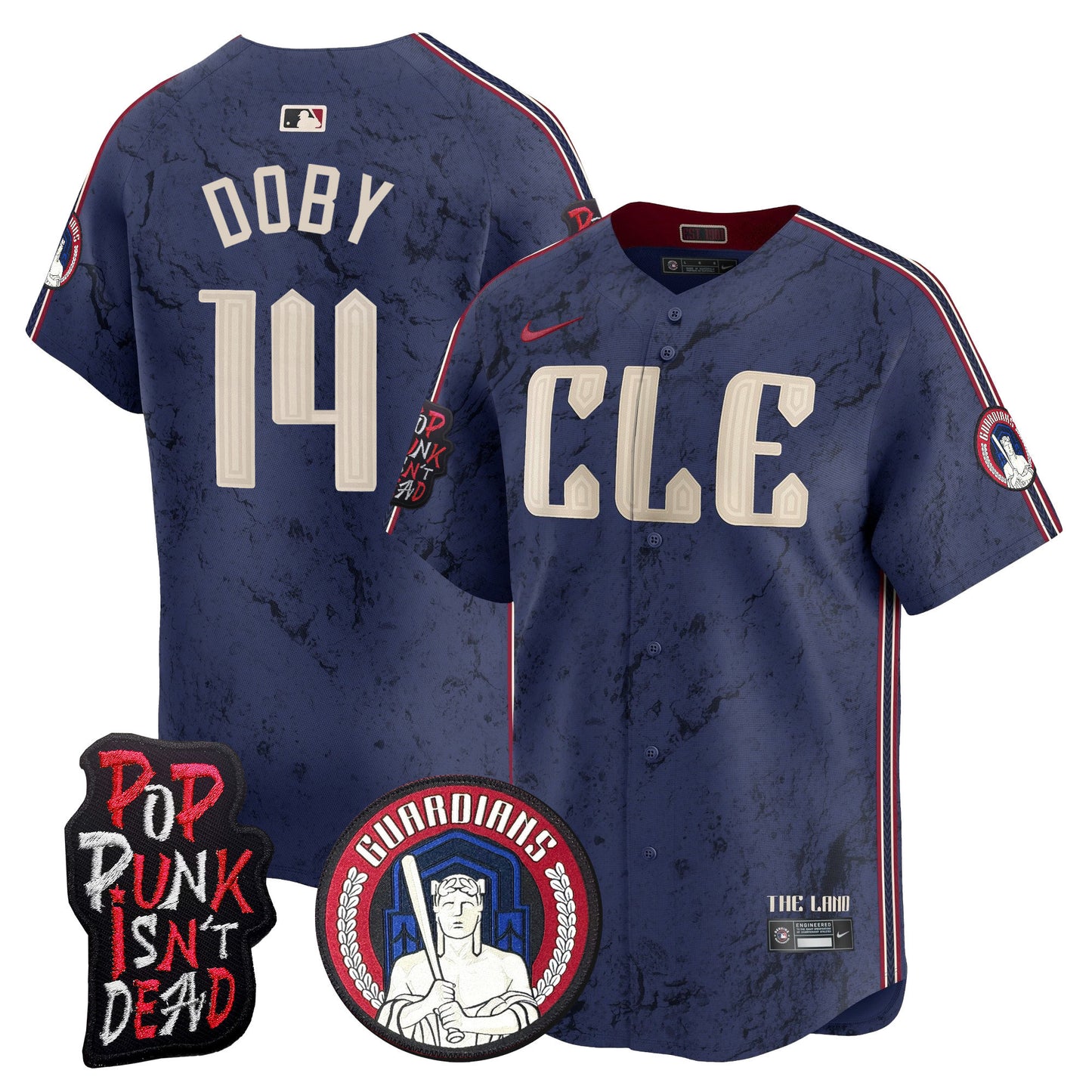 Cleveland Guardians MGK Patch Vapor Premier Limited Jersey - All Stitched