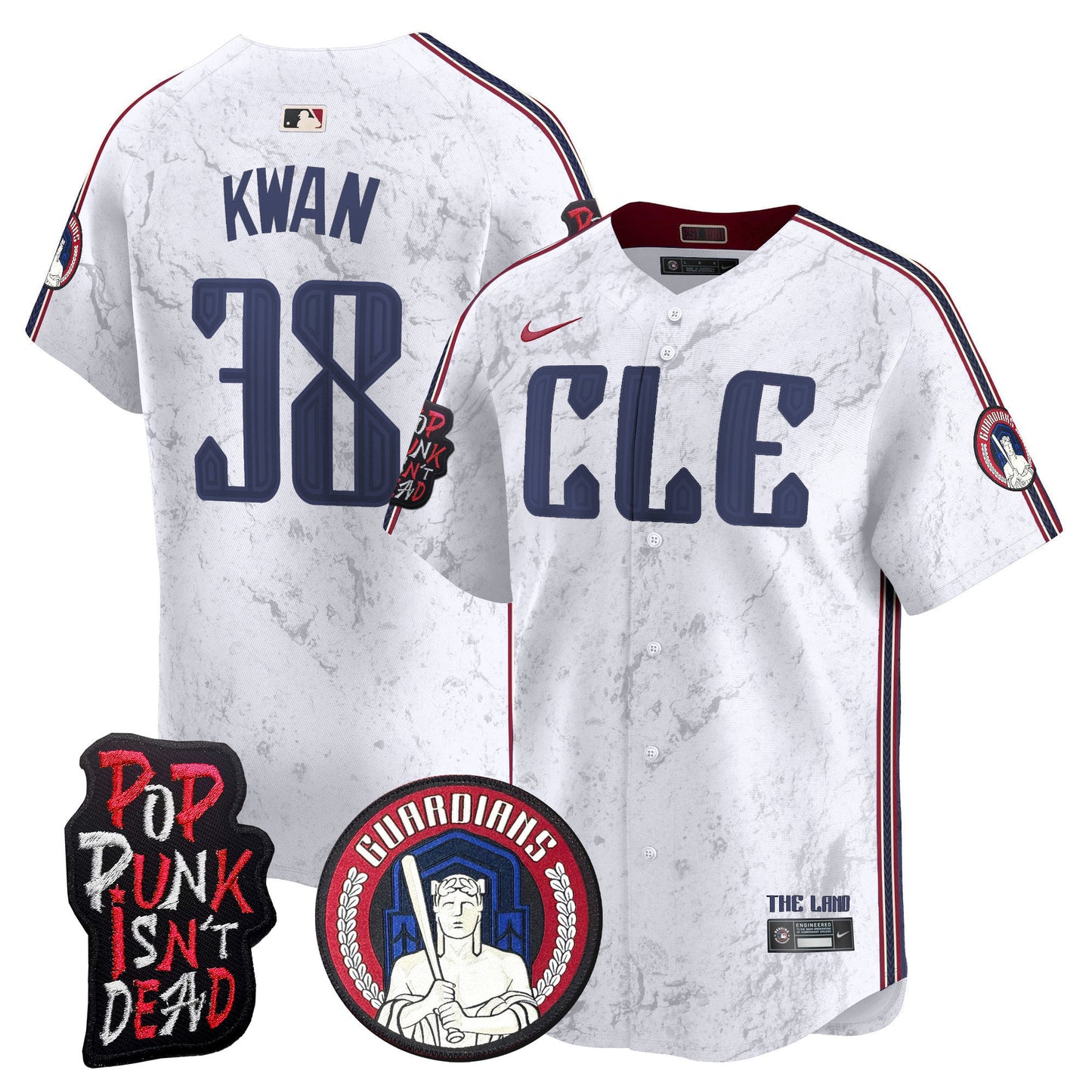 Cleveland Guardians MGK Patch Vapor Premier Limited Jersey - All Stitched