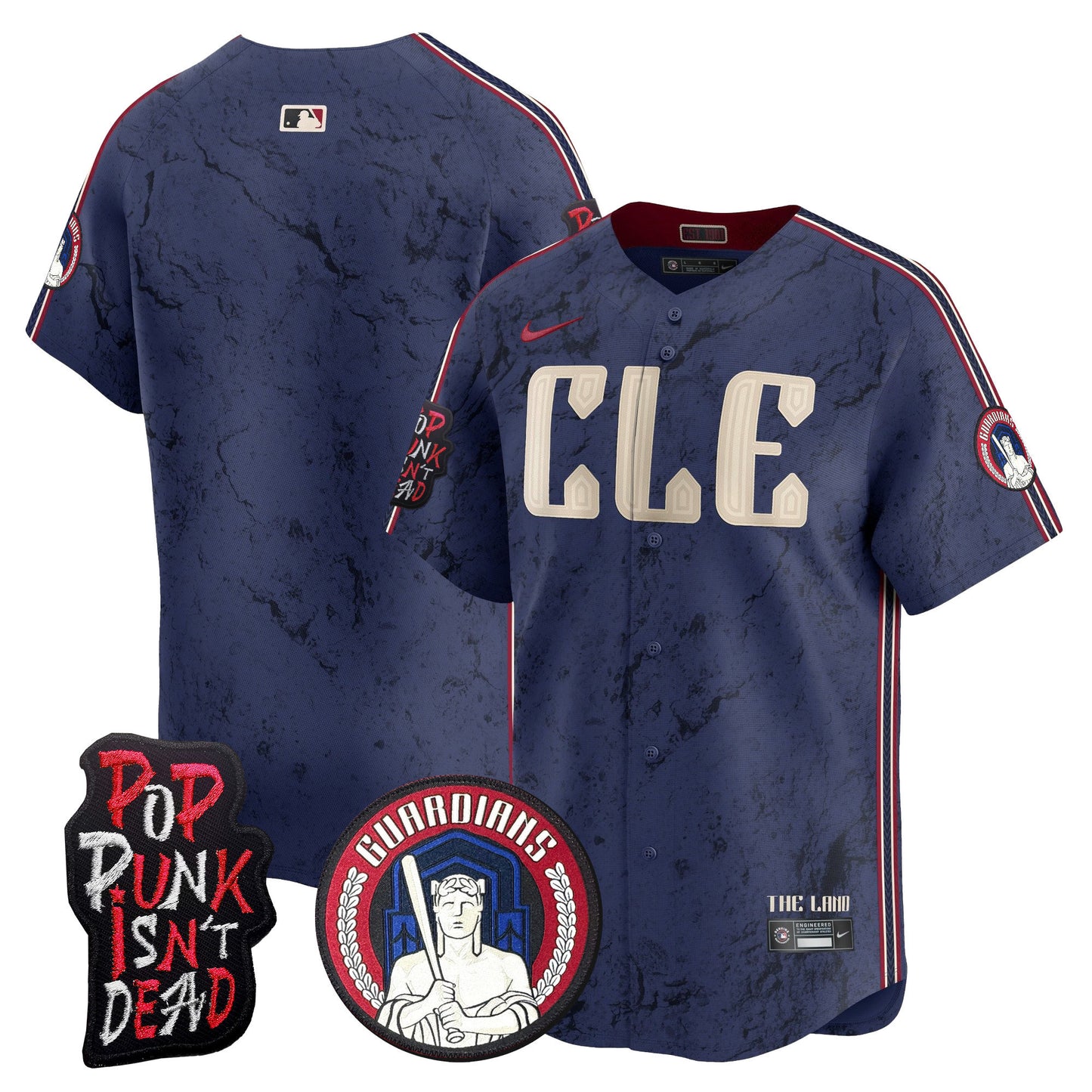 Cleveland Guardians MGK Patch Vapor Premier Limited Jersey - All Stitched