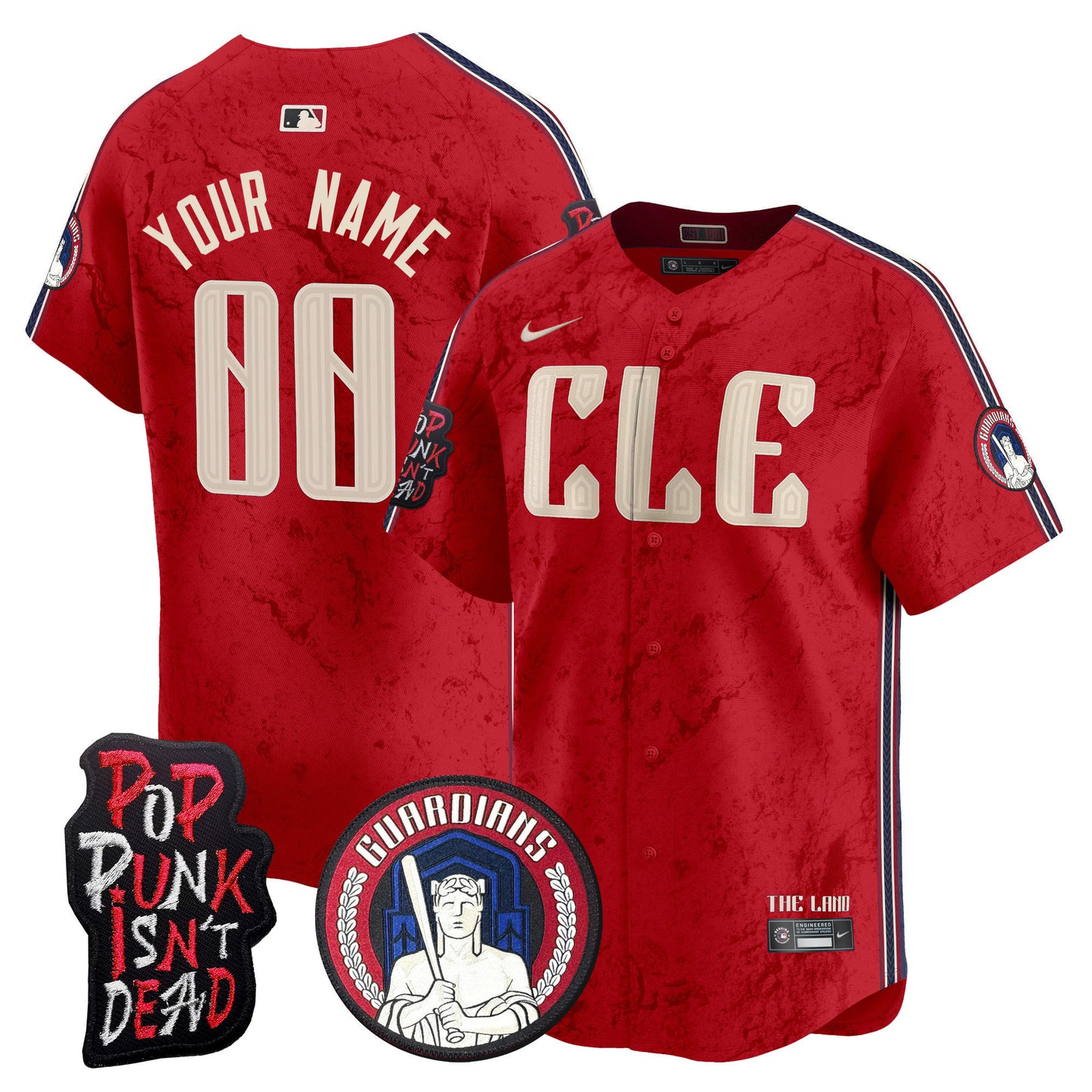 Cleveland Guardians MGK Patch Vapor Premier Limited Custom Jersey - All Stitched