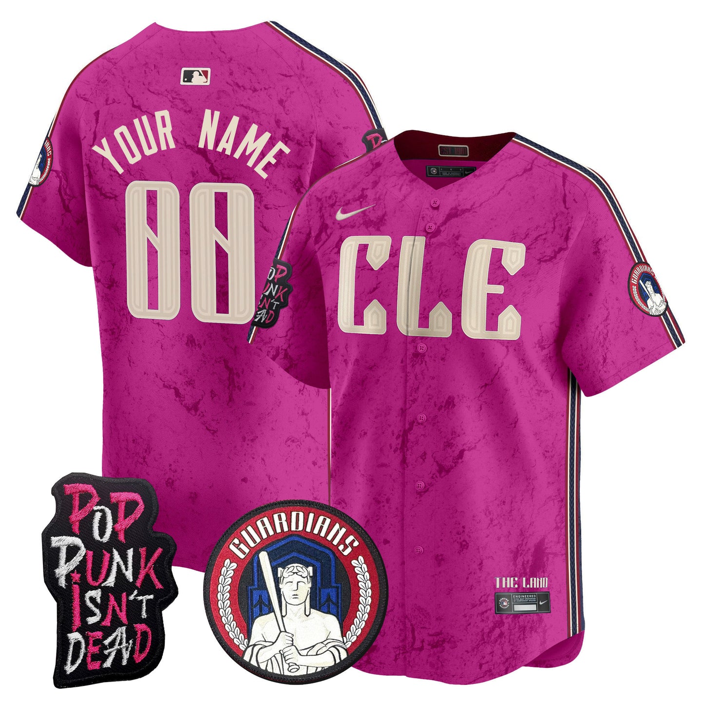 Cleveland Guardians MGK Patch Vapor Premier Limited Custom Jersey - All Stitched