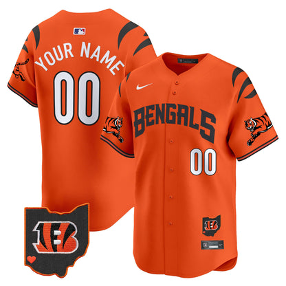 Bengals Vapor Premier Limited Custom Jersey - All Stitched