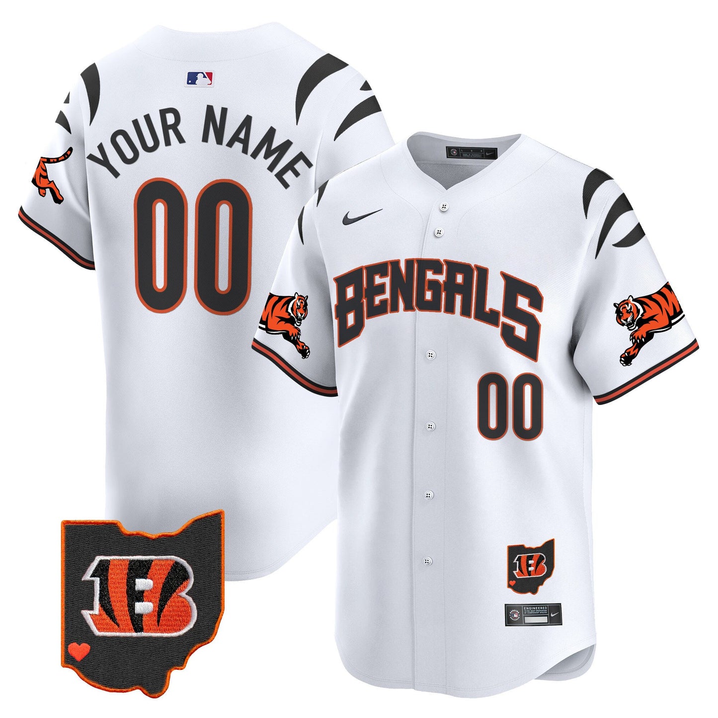 Bengals Vapor Premier Limited Custom Jersey - All Stitched