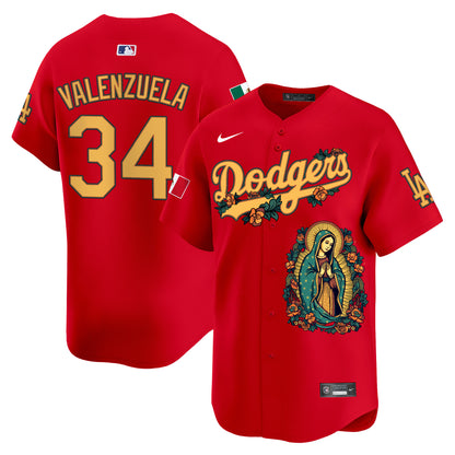 Dodgers Mexico Guadalupe Vapor Premier Limited Jersey - Printed