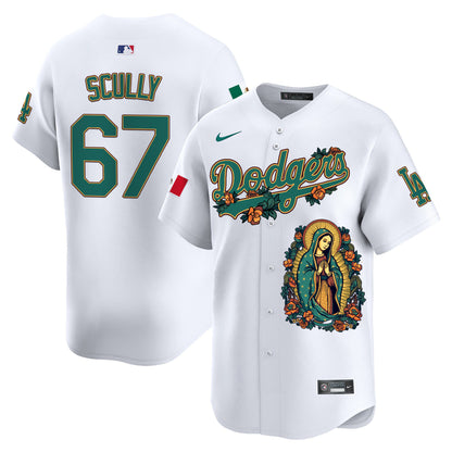 Dodgers Mexico Guadalupe Vapor Premier Limited Jersey - Printed