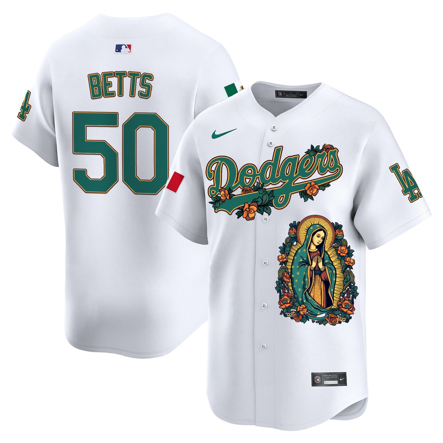 Dodgers Mexico Guadalupe Vapor Premier Limited Jersey - Printed