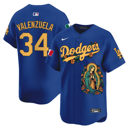 Dodgers Mexico Guadalupe Vapor Premier Limited Jersey - Printed