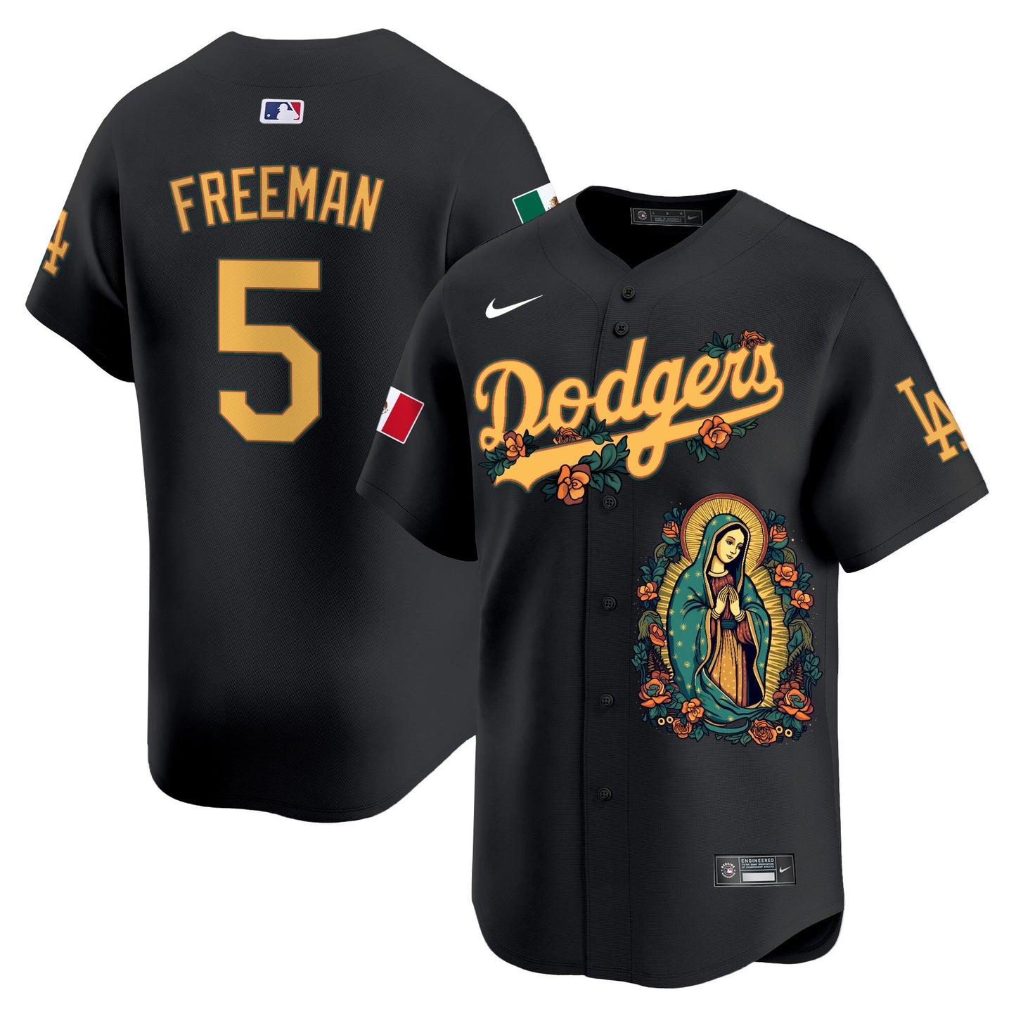 Dodgers Mexico Guadalupe Vapor Premier Limited Jersey - Printed