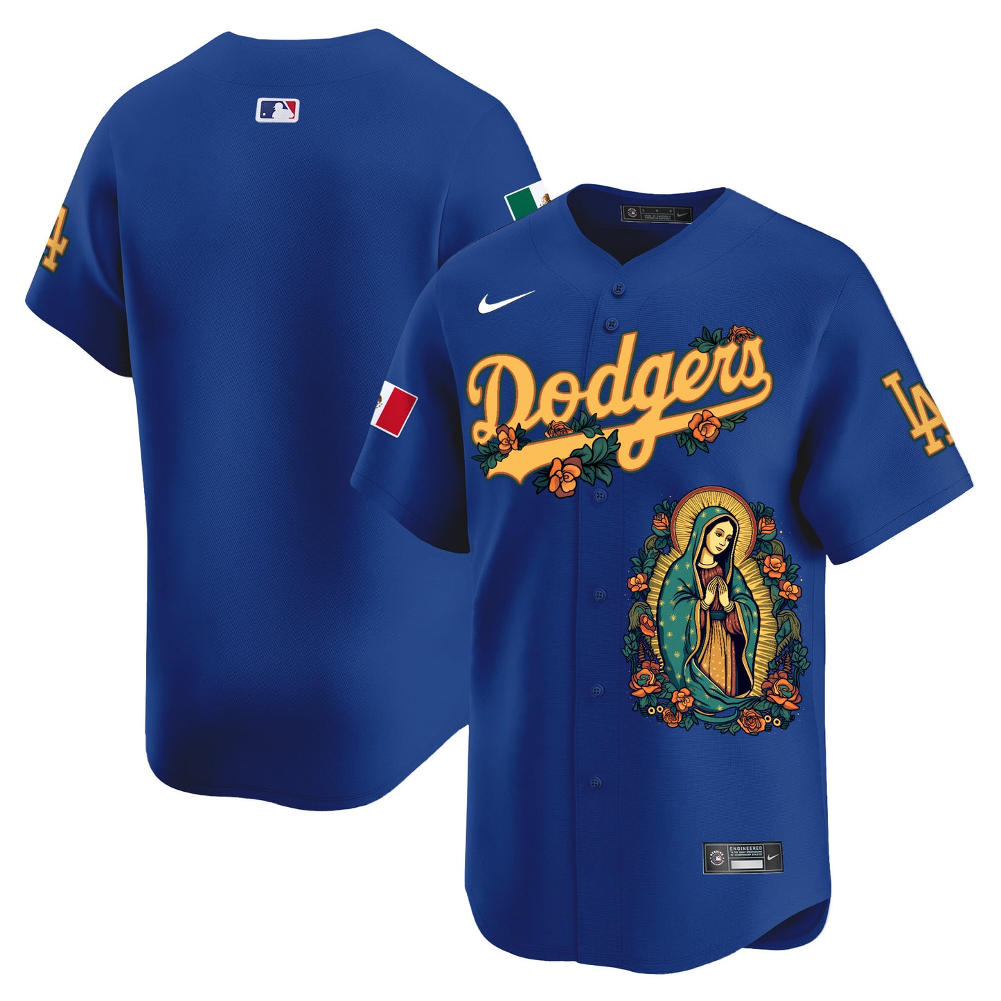 Dodgers Mexico Guadalupe Vapor Premier Limited Jersey - Printed